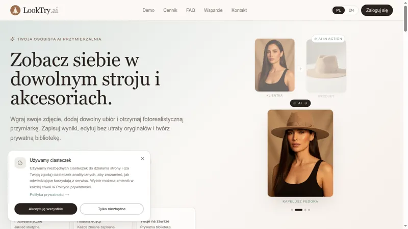 Zrzut ekranu — looktry.ai